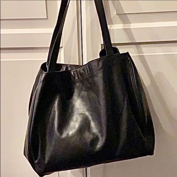 DONNA KAREN Platinum Collection Butter Soft Fine Leather Tote - Picture 3 of 16